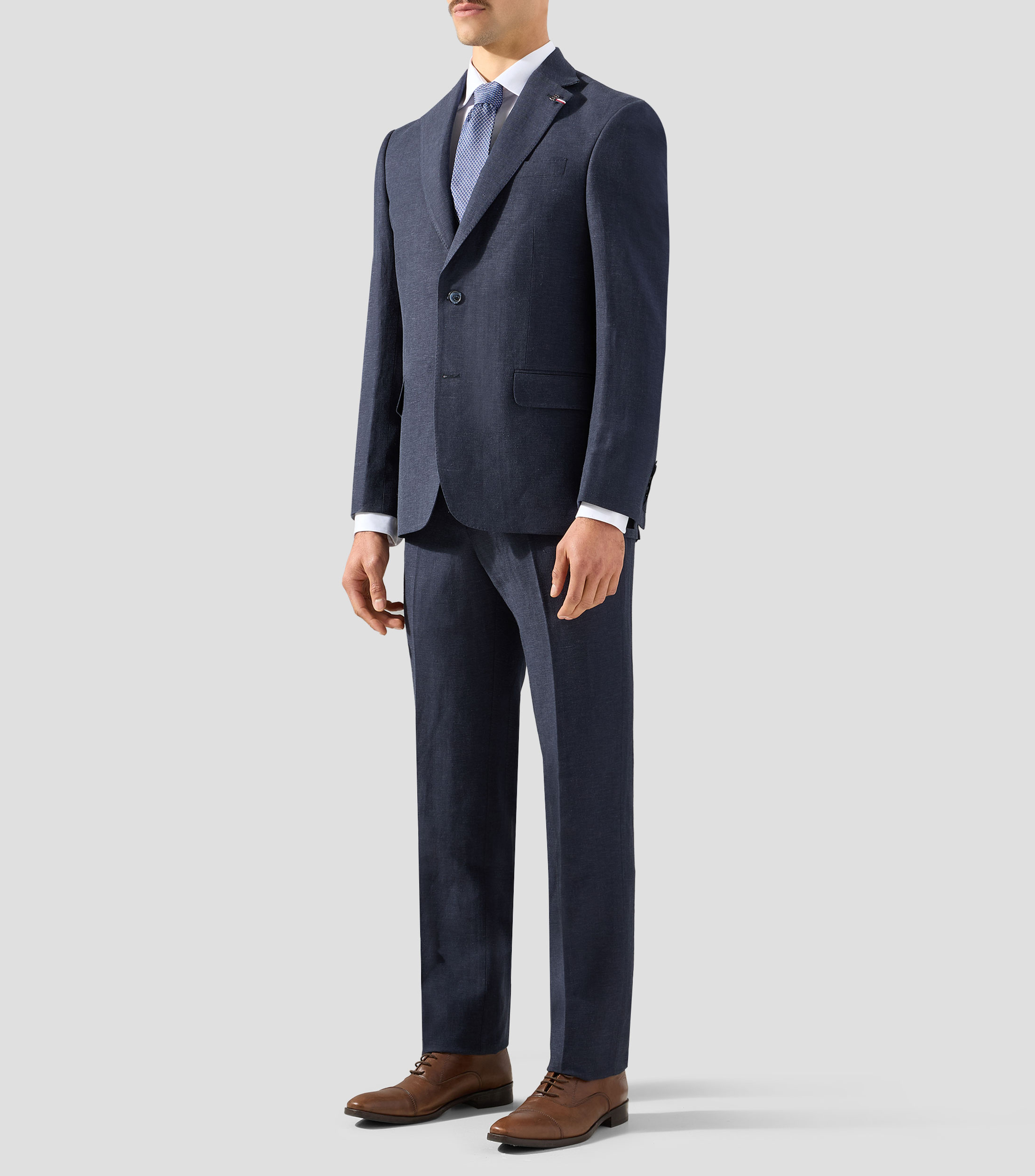 Traje de corte slim liso Hombre